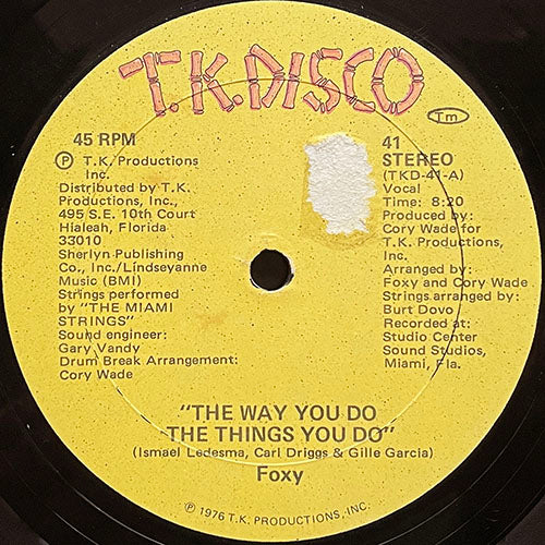 FOXY // THE WAY YOU DO THE THINGS YOU DO (8:20) / INST (7:45)
