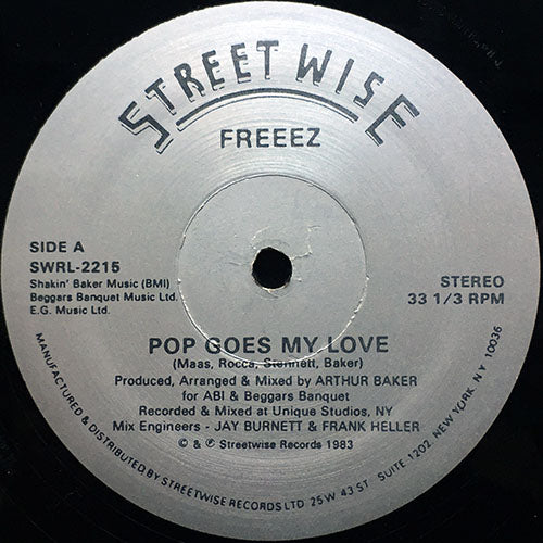 FREEEZ // POP GOES MY LOVE / SCRATCH GOES MY DUB / NO NEED FOR GREED