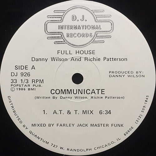 FULL HOUSE (DANNY WILSON and RICHARD PATTERSON) // COMMUNICATE (3VER)