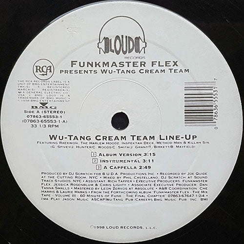 FUNKMASTER FLEX // WU-TANG CREAM TEAM LINE-UP (4VER)
