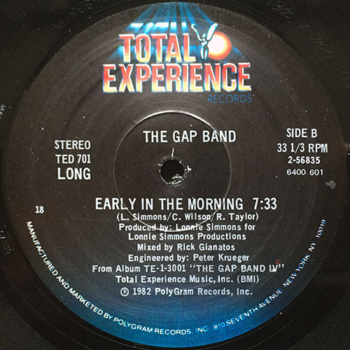 GAP BAND // EARLY IN THE MORNING (7:33/6:30)