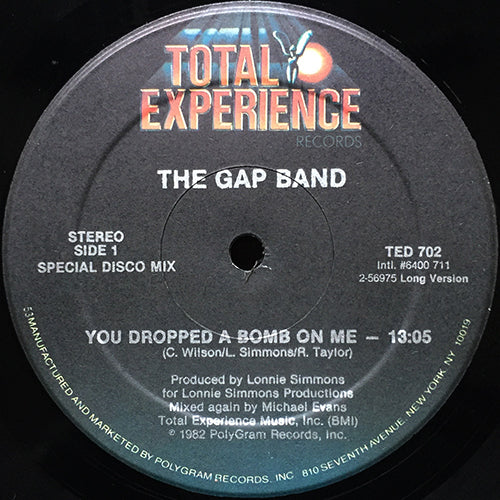 GAP BAND // YOU DROPPED A BOMB ON ME (13:05) / HUMPIN' (5:06)