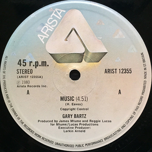 GARY BARTZ // MUSIC (4:51) / (GIVE IT YOUR BEST) SHOT (4:49)