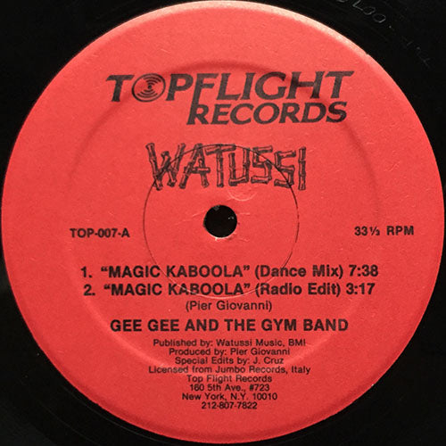 GEE GEE & GYM BAND // MAJIK-KABOOLA (DANCE MIX) (7:38) / (RADIO EDIT) (3:17) / (RAP DUB) (6:53)