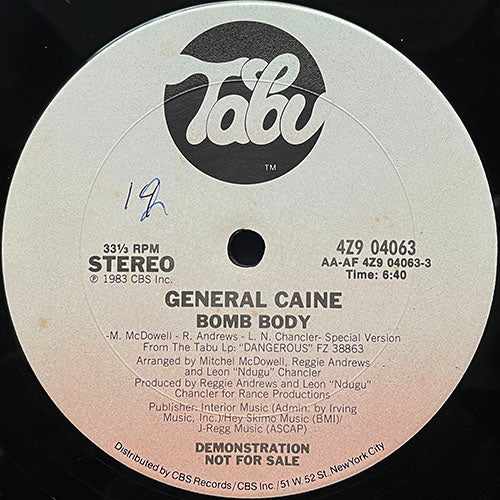GENERAL CAINE // BOMB BODY (6:40)