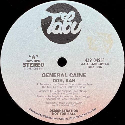 GENERAL CAINE // OOH, AAH (6:37) / (INSTRUMENTAL VERSION) (5:43)