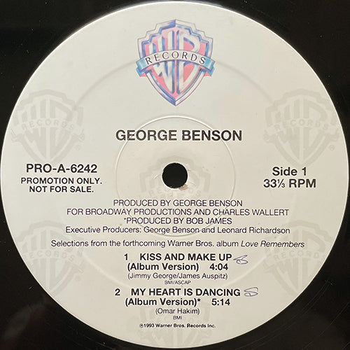 GEORGE BENSON // KISS AND MAKE UP (4:04) / MY HEART IS DANCING (5:14) / GOT TO BE HERE (4:49) / I'LL BE GOOD TO YOU (5:08)