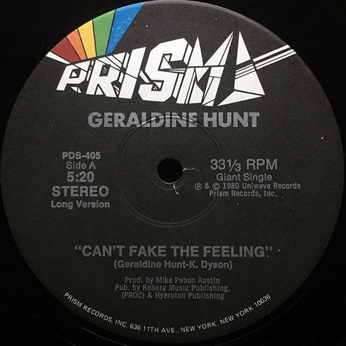 GERALDINE HUNT // CAN'T FAKE THE FEELING (5:20/3:20)