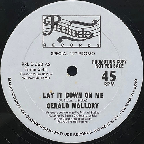 GERALD MALLORY // LAY IT DOWN ON ME (5:41)