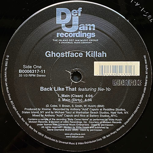 GHOSTFACE KILLAH feat. NE-YO // BACK LIKE THAT (4VER)