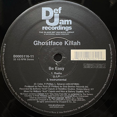GHOSTFACE KILLAH // BE EASY (3VER)