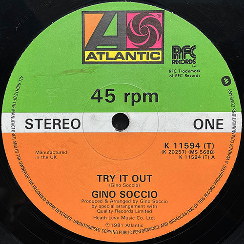 GINO SOCCIO // TRY IT OUT / CLOSER