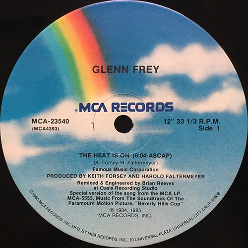 GLENN FREY // THE HEAT IS ON (6:04/5:40) / DUB (2:39)