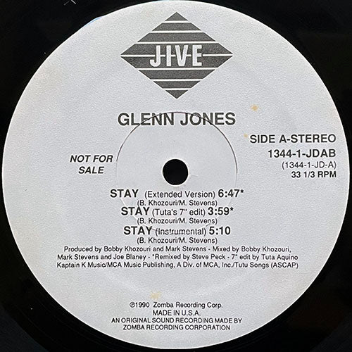 GLENN JONES // STAY (5VER) / IT'S ALL IN THE GAME