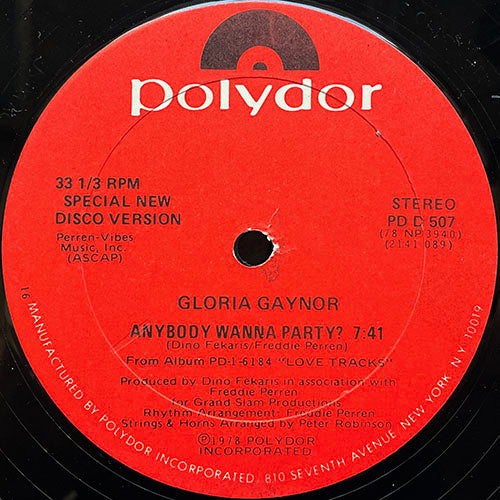GLORIA GAYNOR // ANYBODY WANNA PARTY? (7:41) / PLEASE, BE THERE (4:30)