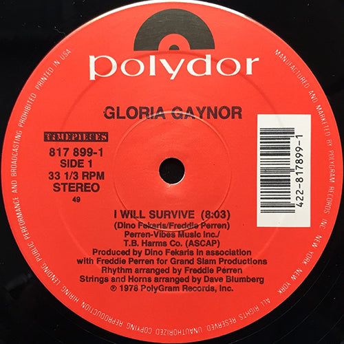 GLORIA GAYNOR // I WILL SURVIVE (8:03) / NEVER CAN SAY GOODBYE (6:17)
