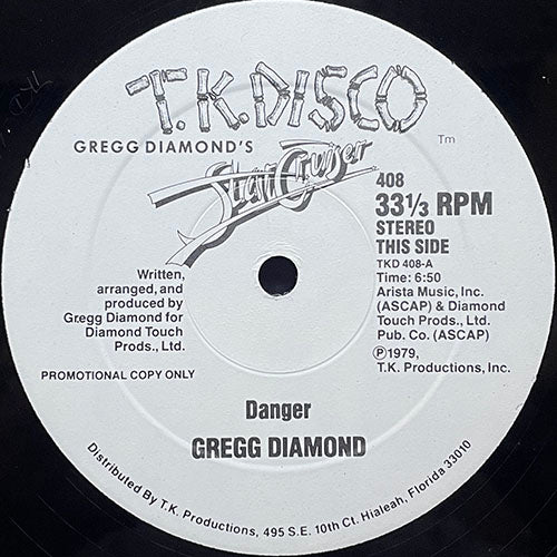 GREGG DIAMOND // DANGER (6:50) / STAND UP AND DANCE (6:06)