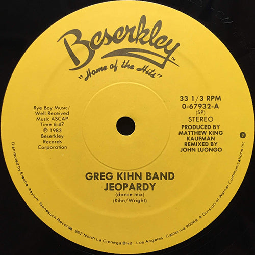GREG KIHN BAND // JEOPARDY (6:47) / INST (6:35)