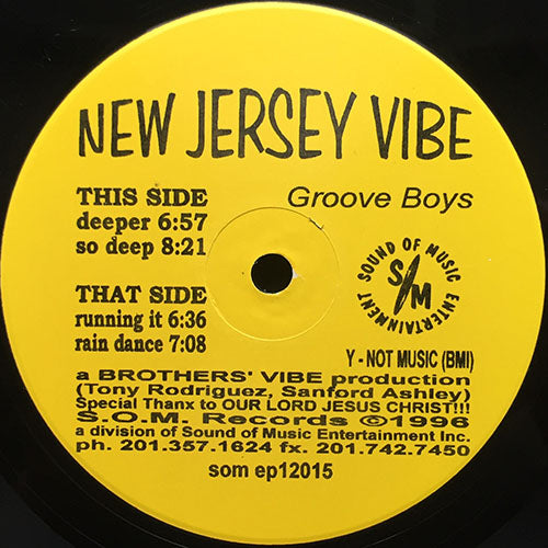 GROOVE BOYS // NEW JERSEY VIBE (EP) inc. DEEPER / SO DEEP / RUNNING IT / RAIN DANCE