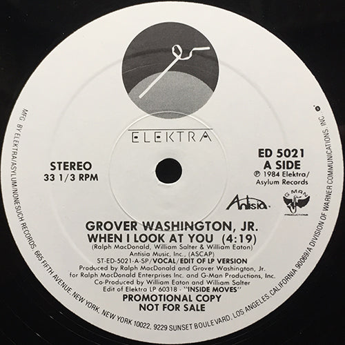 GROVER WASHINGTON JR. // WHEN I LOOK AT YOU (4:19) / SECRET SOUNDS (4:27)