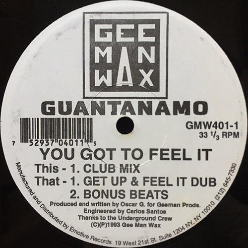 GUANTANAMO // YOU GOT TO FEEL IT (3VER)