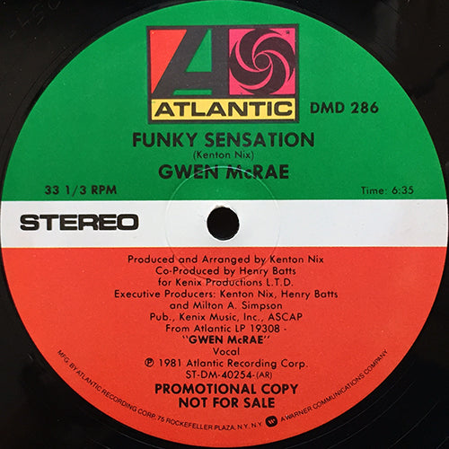 GWEN McCRAE // FUNKY SENSATION (6:35) / HAVE A GOOD TIME (4:56)