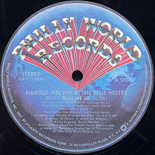 HAROLD MELVIN & THE BLUE NOTES // DON'T GIVE ME UP (6:28) / INST (6:25)