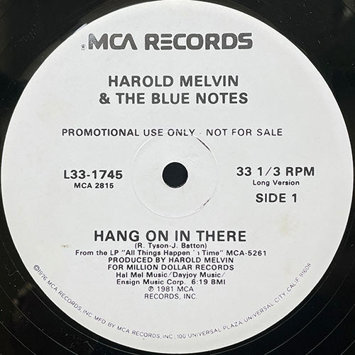 HAROLD MELVIN // HANG ON IN THERE (6:19/4:07)