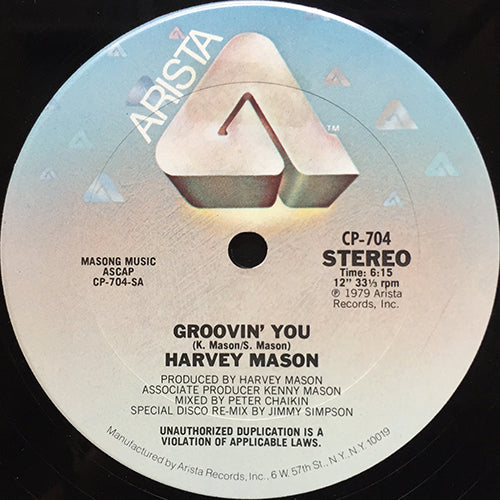 HARVEY MASON // GROOVIN' YOU (6:15) / THE RACE (3:18)