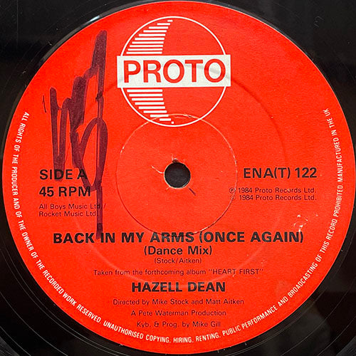 HAZELL DEAN // BACK IN MY ARMS (ONCE AGAIN) / TAKE ME HOME