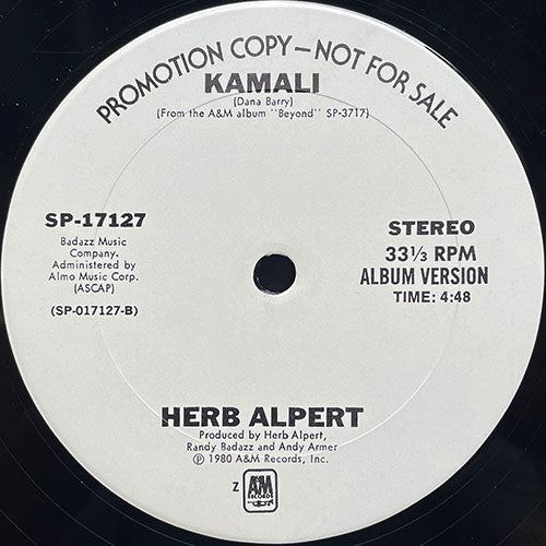 HERB ALPERT // KAMALI (4:48/3:24)