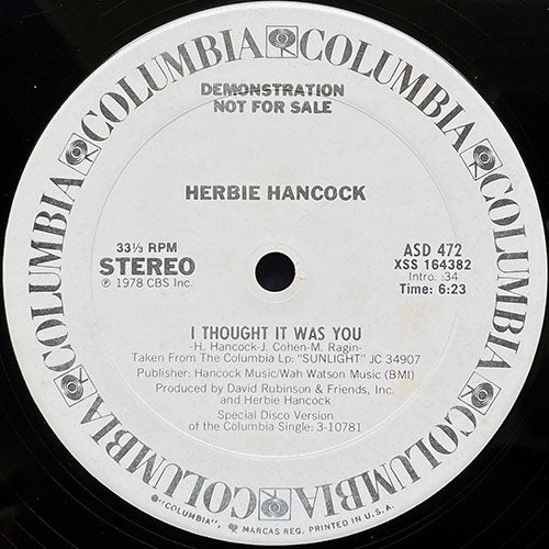 [レコード] 笠井紀美子 AS / i thought it was you 7 HERBIE HANCOCK // I THOUGHT IT WAS YOU (6:23) / SUNLIGHT (7:25