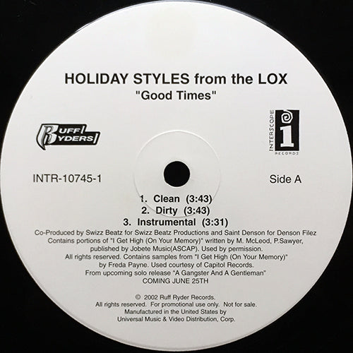 HOLIDAY STYLES // GOOD TIMES (3VER)