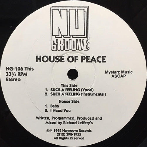 HOUSE OF PEACE // SUCH A FEELING (2VER) / BABY / I NEED YOU