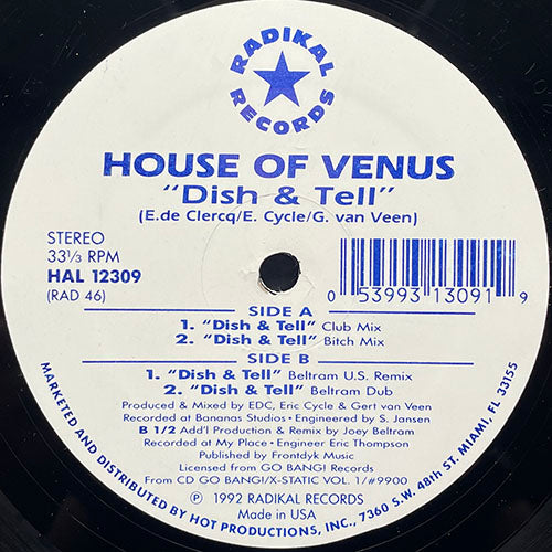 HOUSE OF VENUS // DISH & TELL (JOEY BELTRAM REMIX) (4VER) / UNTITLED