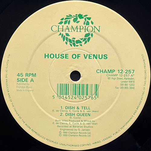 HOUSE OF VENUS // DISH & TELL (ORIGINAL) / (BITCH MIX) / DISH & QUEEN / FLYING CARPET RIDE (MARS & VENUS MIX)