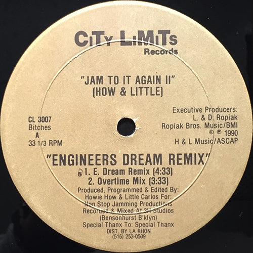 HOW & LITTLE // JAM TO IT AGAIN II (EP) inc. ENGINEERS DREAM (REMIX) (2VER) / WHY CAN'T WE START AGAIN (3VER)
