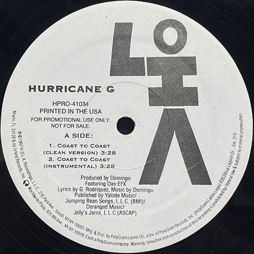 HURRICANE G feat. DAS EFX // COAST TO COAST (2VER) / WUTEVA (2VER)