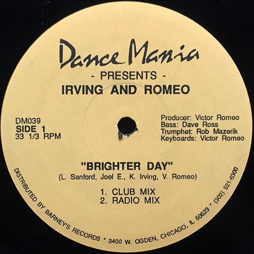 IRVING AND ROMEO // BRIGHTER DAY (4VER)