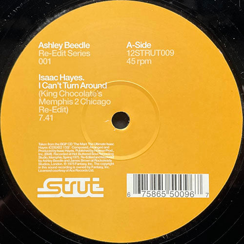 ISAAC HAYES / BRAINSTORM // ASHLEY BEEDLE RE-EDIT SERIES (EP) inc. I CAN'T TURN AROUND / JOURNEY TO THE LIGHT