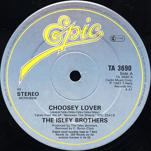ISLEY BROTHERS // CHOOSEY LOVER (4:41) / THE HIGHWAYS OF MY LIFE (4:17) / TAKE ME TO THE NEXT PHASE (5:10) / IT'S A DISCO NIGHT (5:13)