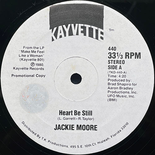 JACKIE MOORE // HEART BE STILL (4:20) / SINGING FUNKY MUSIC TURNS ME ON (2:19) / AT THE TOP OF THE HILL (2:59)
