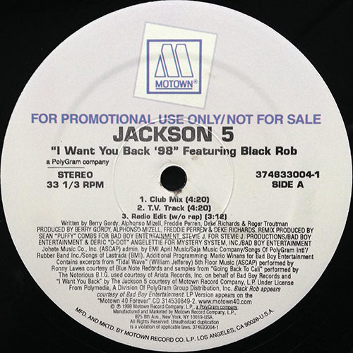 JACKSON 5 feat. BLACK ROB // I WANT YOU BACK '98 (5VER)