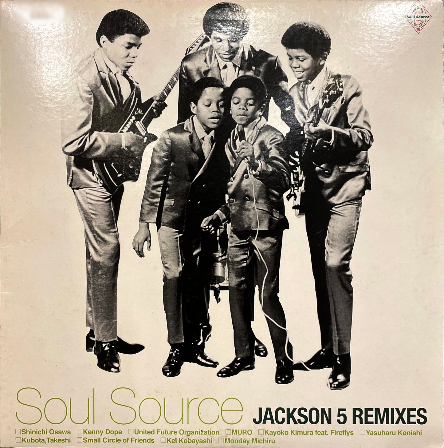 JACKSON 5 // SOUL SOURCE REMIXES (LP) inc. NEVER CAN SAY GOODBYE (OSAWA 300 REMIX) / IT'S GREAT TO BE HERE (KENNY DOPE REMIX) / HUM ALONG AND DANCE (UFO MIX) / DARLING DEAR / ABC / I WANT YOU BACK / I'LL BE THERE / I WANNA BE WHERE YOU ARE