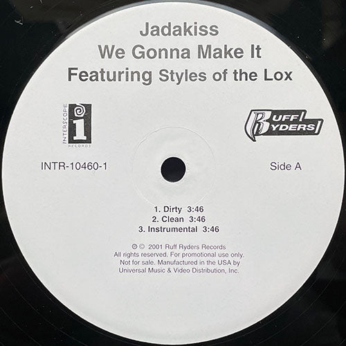 JADAKISS feat. STYLES OF THE LOX // WE GONNA MAKE IT (3VER) / BONUS FREESTYLE