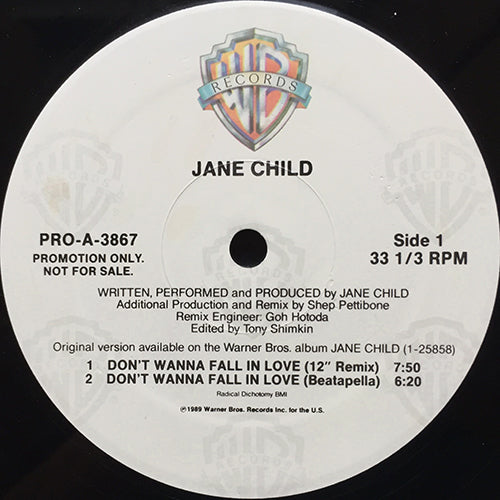 JANE CHILD // DON'T WANNA FALL IN LOVE (SHEP PETTIBONE REMIX) (5VER)