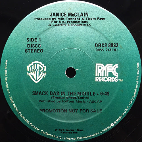 JANICE McCLAIN // SMACK DAB IN THE MIDDLE (6:48) / (INSTRUMENTAL) (4:27)
