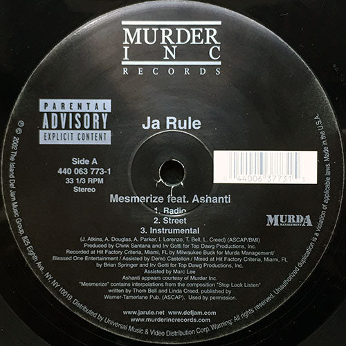 JA RULE // MESMERIZE (3VER) / POP N****S (3VER) – next records japan