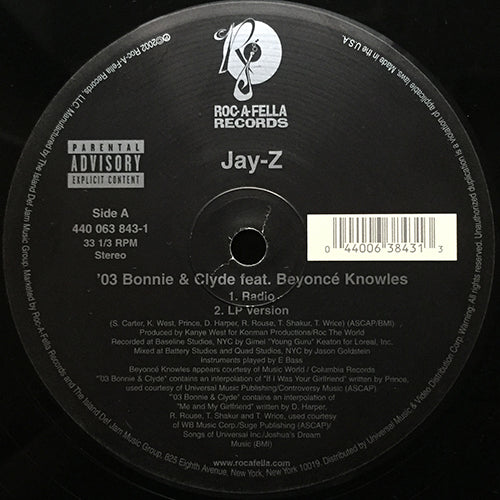 JAY-Z feat. BEYONCE KNOWLES // '03 BONNIE & CLYDE (4VER)