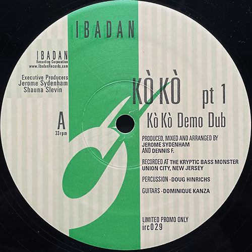 JEROME SYDENHAM and DENNIS FERRER // KO KO (DEMO DUB) / (DJ BEATS)